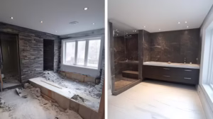 Bathroom remodeling from old to new