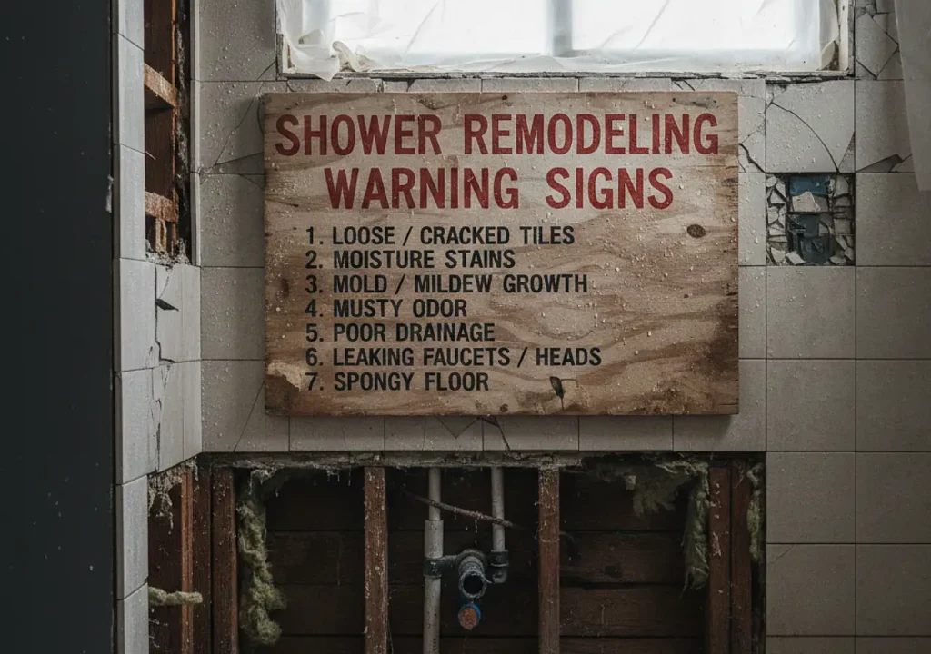 shower remodeling warning signs