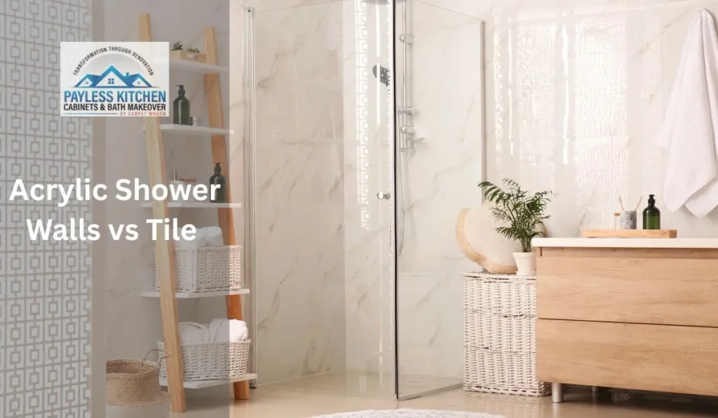 Acrylic vs Tile Shower Walls in a modern bathroom