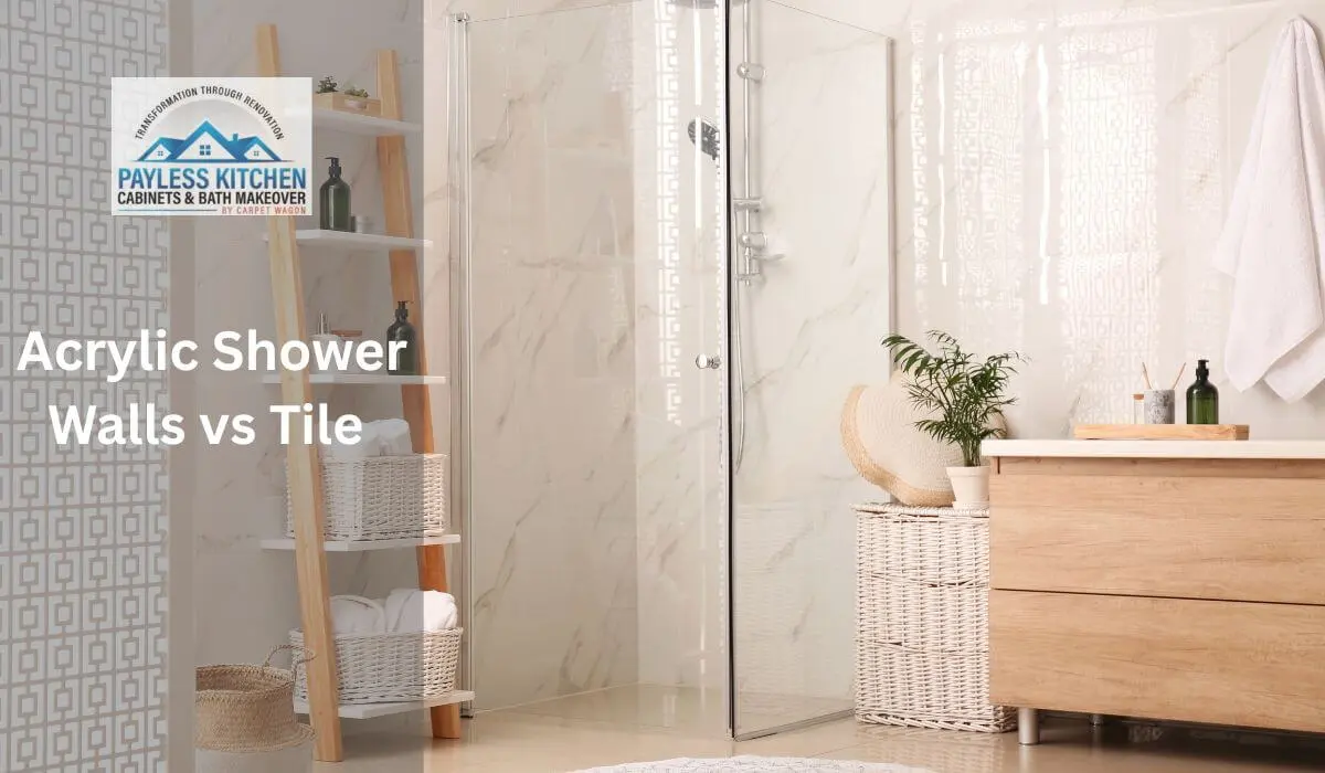 Acrylic vs Tile Shower Walls in a modern bathroom