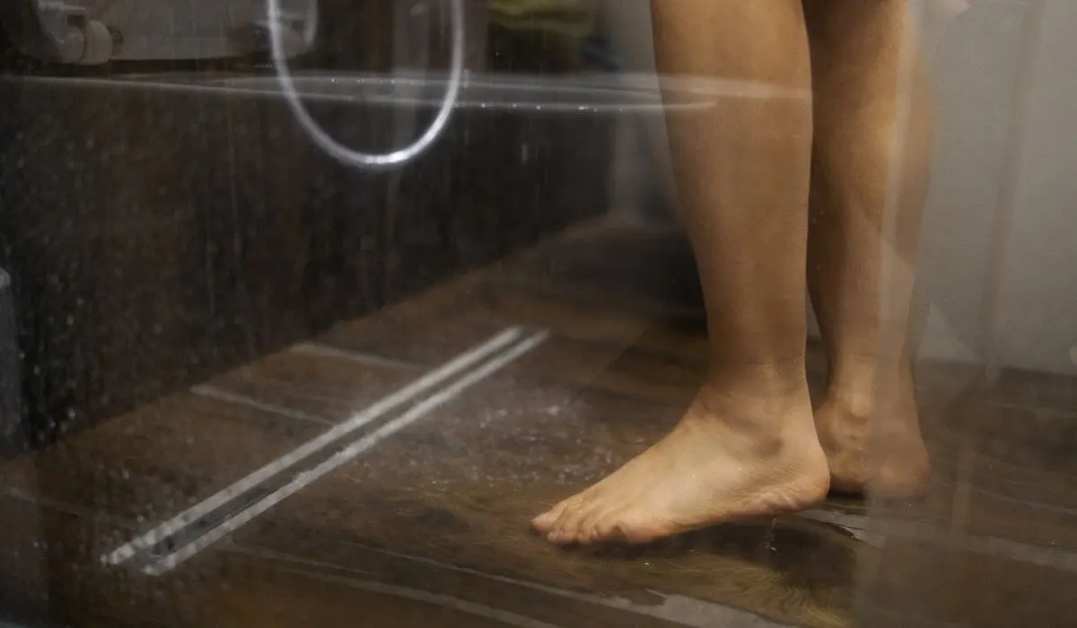 Drain Outside a Curbless Shower
