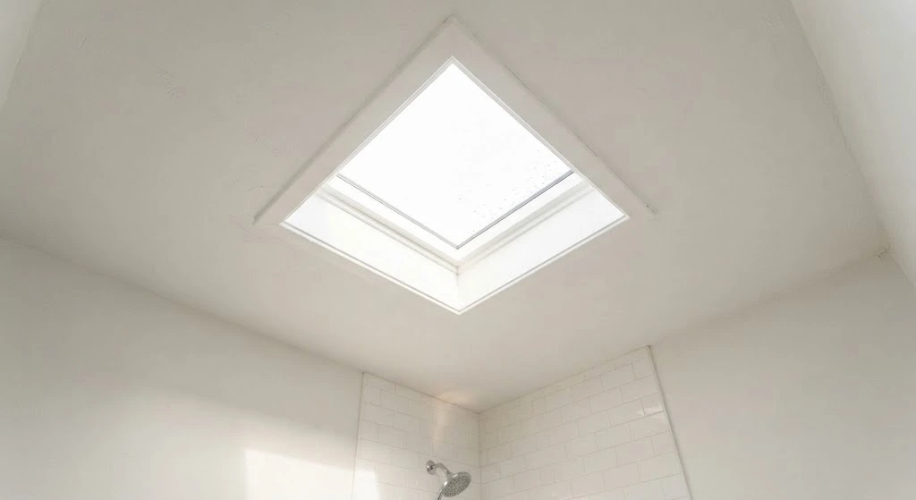 Skylight window for natural bathroom lighting