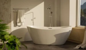 Stylish Bathtub in a modern bathroom