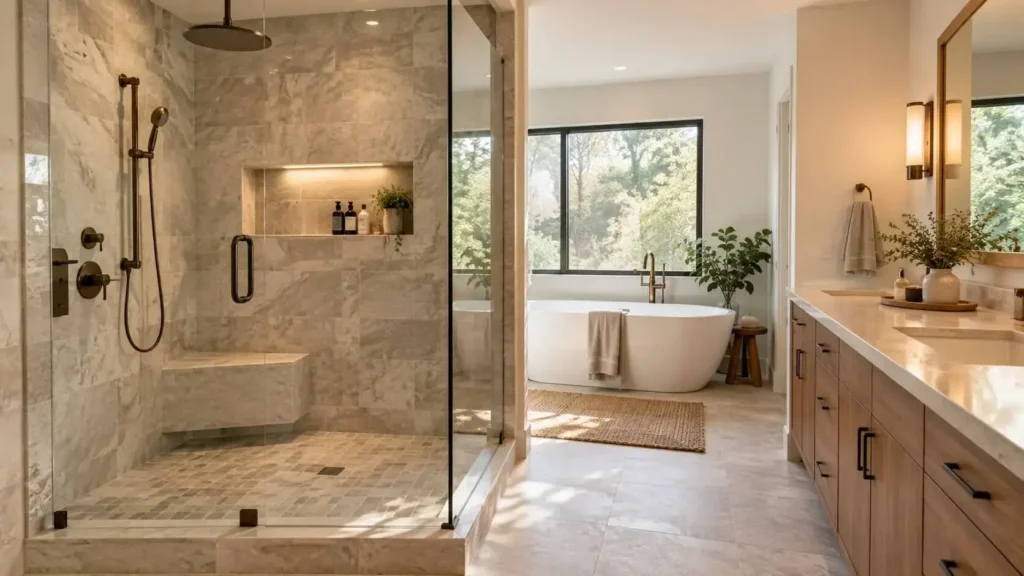 spa shower upgrades